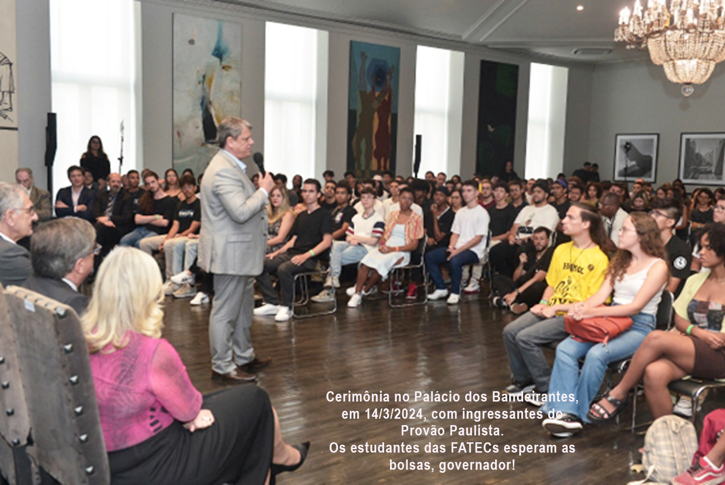 Foto Tarcisio no Palacio dos Bandeirantes